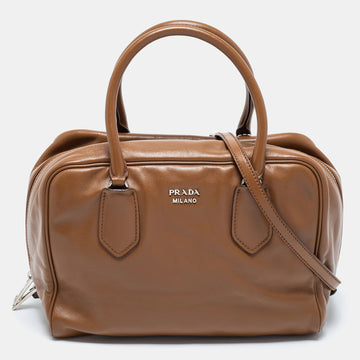 Prada Brown/Turquoise Leather Inside Bag