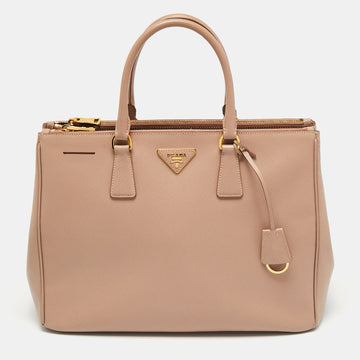 Prada Dusty Pink Saffiano Lux Leather Large Galleria Tote