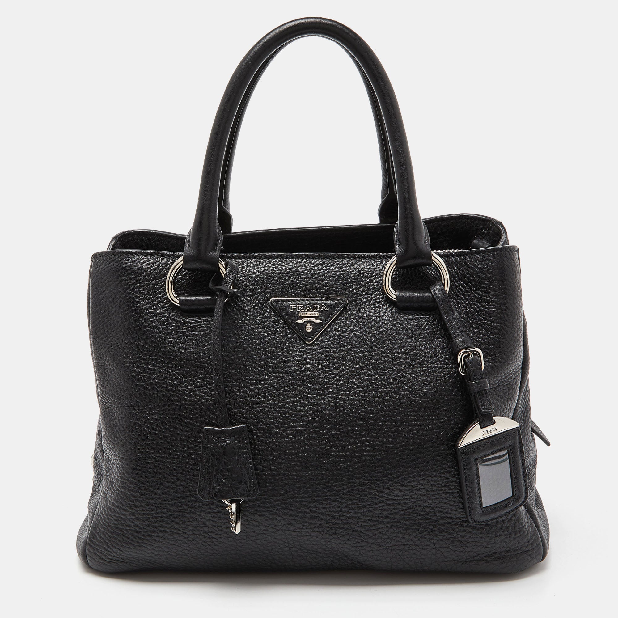 Prada Black Ruched Leather Soft Tote Bag GHW - AGL1800 – LuxuryPromise