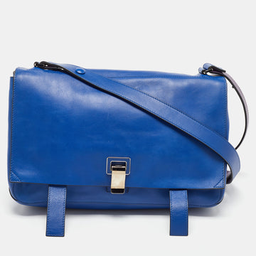 PROENZA SCHOULER Blue/Purple  Leather PS Courier Shoulder Bag