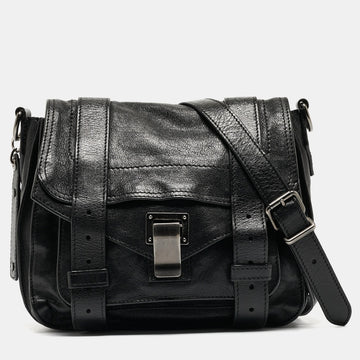 PROENZA SCHOULER Black Leather Mini PS1 Crossbody Bag