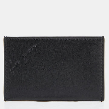Saint Laurent Black Leather Pocket Mirror Case