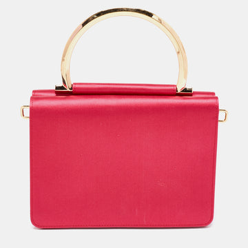 Salvatore Ferragamo Pink Satin Top Handle Bag