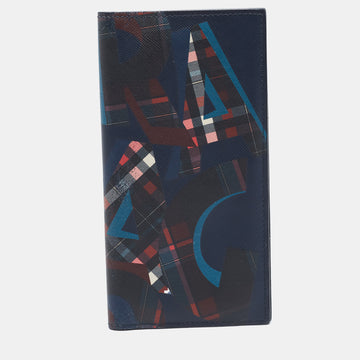 SALVATORE FERRAGAMO Multicolor Geometric Print Bi-fold Long Wallet