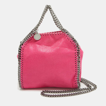 STELLA MCCARTNEY Pink Faux Suede Tiny Falabella Tote
