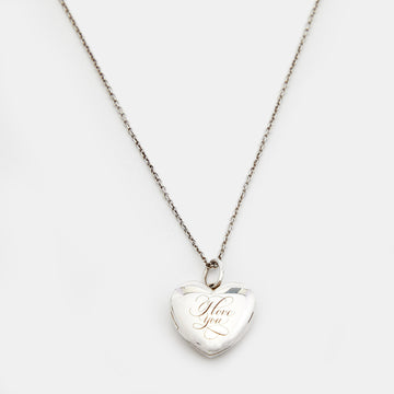 TIFFANY & CO. Tiffany Heart Sterling Silver Pendant Necklace