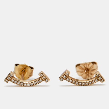 Tiffany & Co. Tiffany T Diamond 18k Rose Gold Earrings