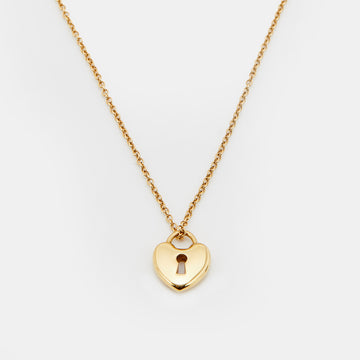 Tiffany & Co. Heart Lock 18k Yellow Gold Pendant Necklace