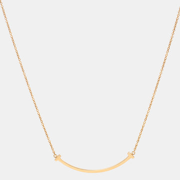 Tiffany & Co. Tiffany T Smile 18k Rose Gold Chain Necklace