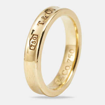 TIFFANY & CO. Tiffany 1837 18k Yellow Gold Band Ring Size 54