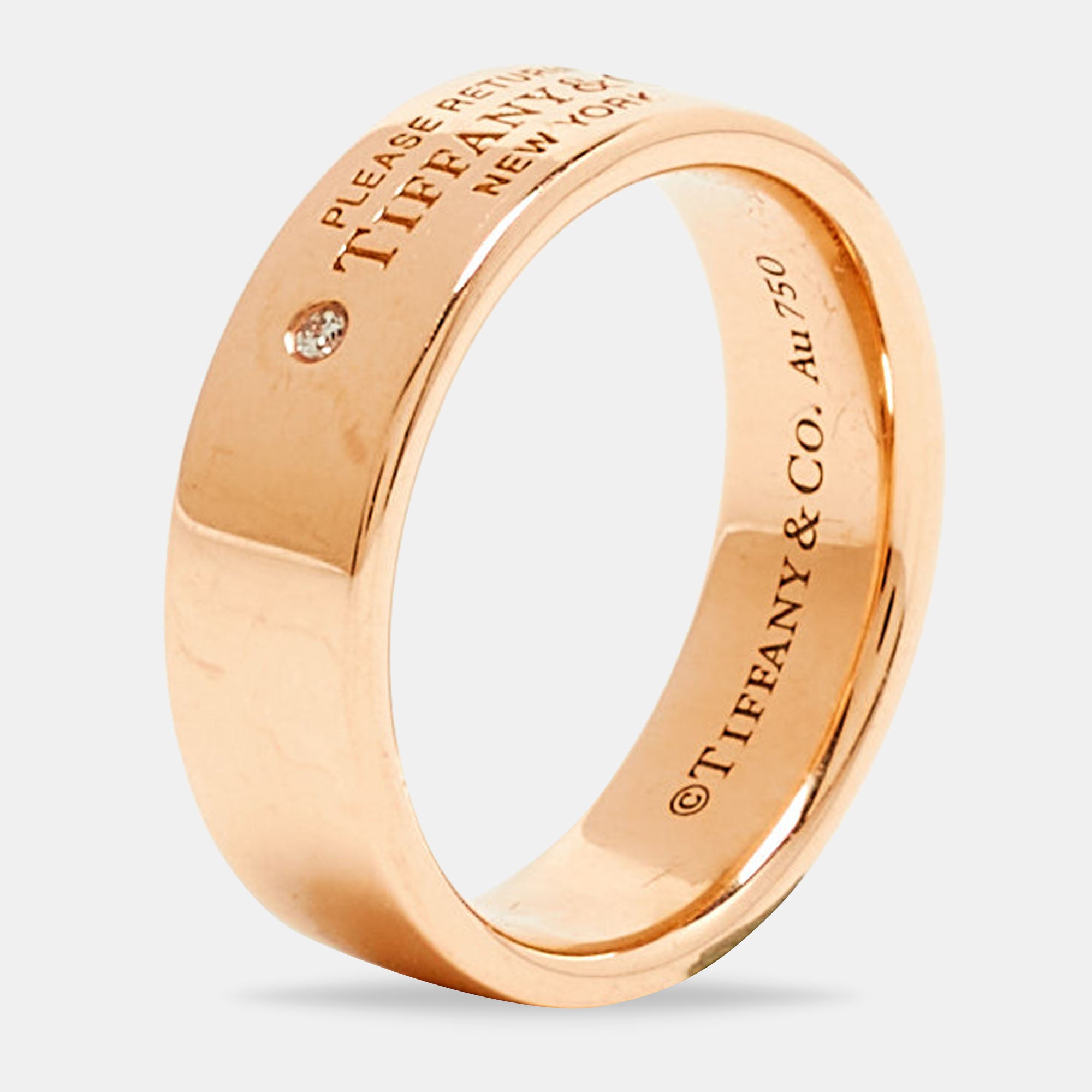 Tiffany & Co Platinum Milgrain Wedding Ring - Size T½| Miltons Diamonds