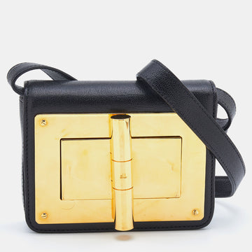 Tom Ford Black Leather Mini Natalia Crossbody Bag