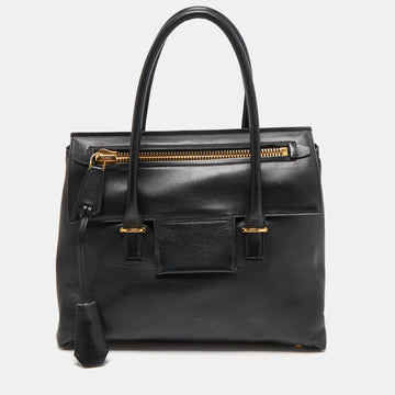 TOM FORD Black Leather Icon TF Tote
