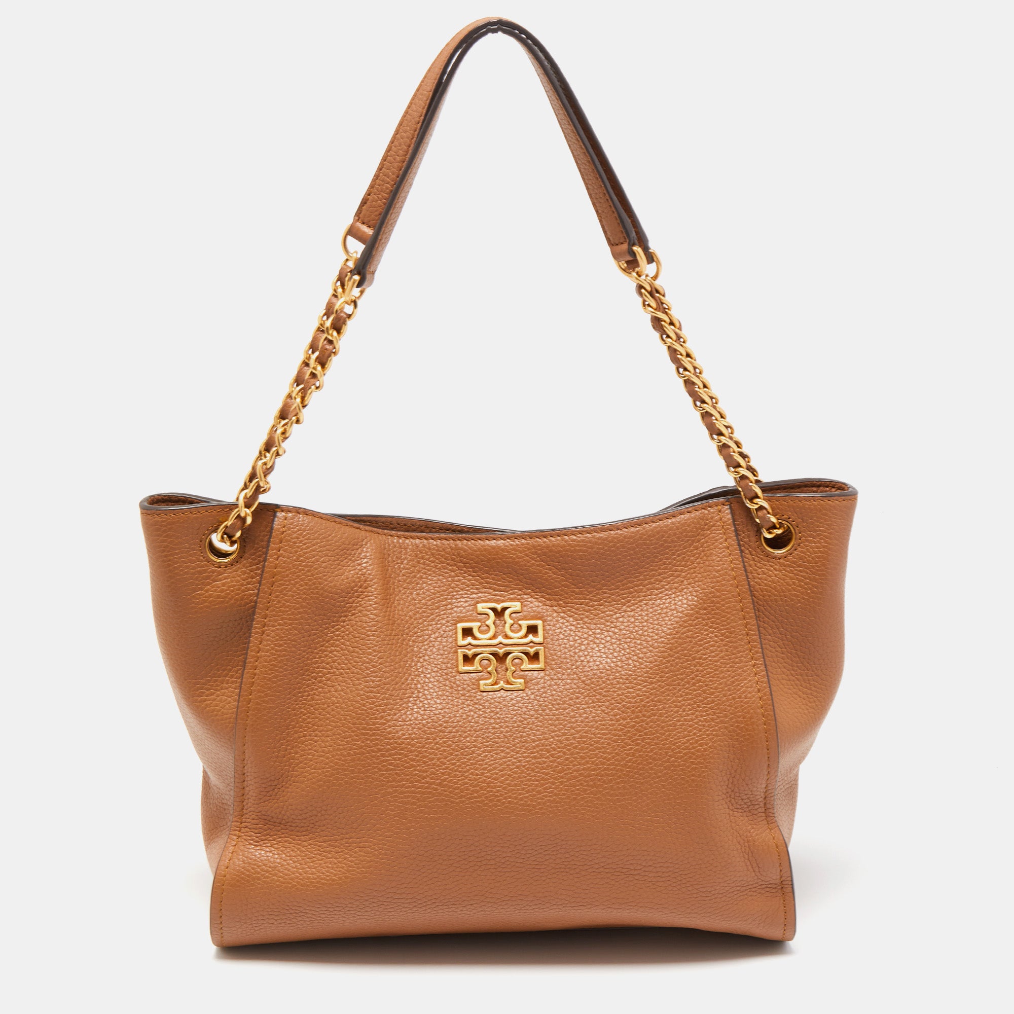 Tory Burch Robinson Leather Shoulder Bag in Brown | Lyst