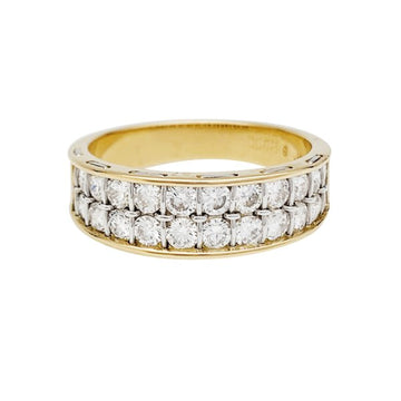 CARTIER Yellow gold and platinum ring, diamonds, Seranade collection.