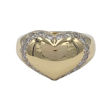 CHAUMET gold and diamonds ring, Chevaliere Coeur collection.