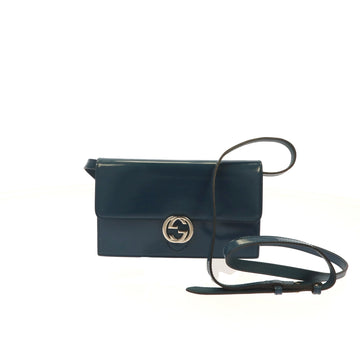 GUCCI Crossbody Bag in Blue Leather