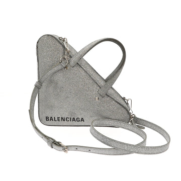 BALENCIAGA Triangle Handbag in Metallic Leather