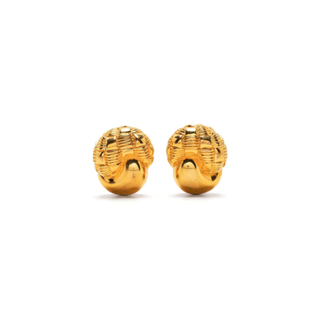 CELINE Gold Cornucopia clip-on earrings