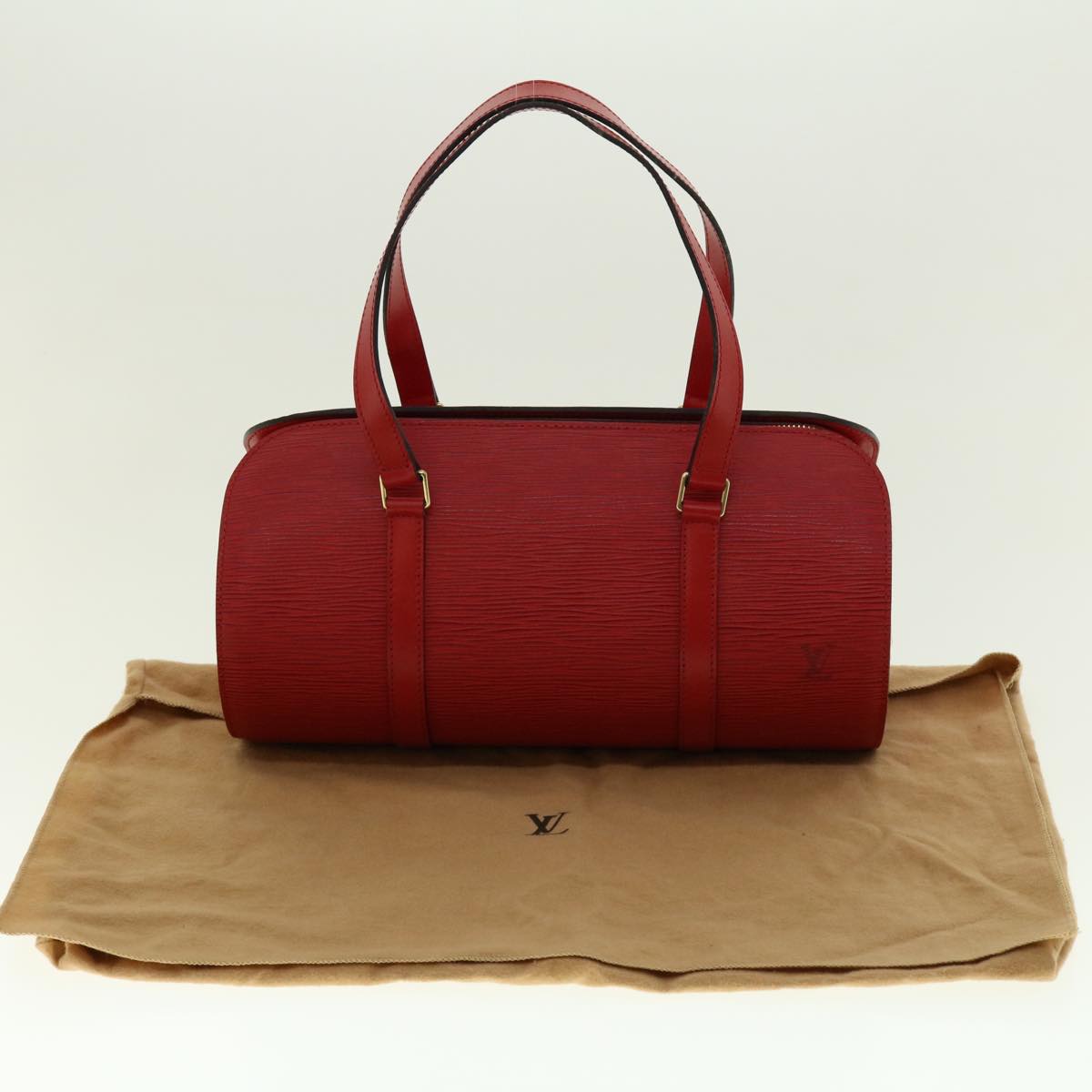LOUIS VUITTON M52227 Epi Soufflot Hand Bag Red Leather Used