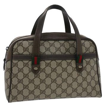 GUCCI GG Canvas Web Sherry Line Hand Bag Beige Red Green 39.02.053 Auth th3932