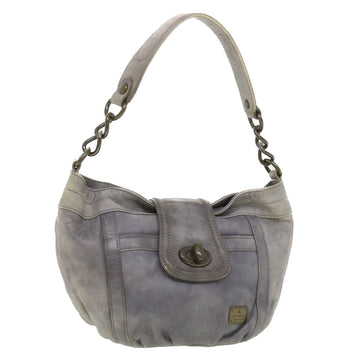 BURBERRY Blue Label Shoulder Bag Leather Purple Auth ti765