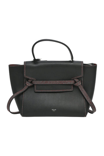 CELINE Black smooth calfskin Micro Stitch Belt Bag