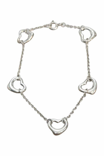 TIFFANY & CO Elsa Peretti sterling silver Open Heart bracelet with lobster clasp closure
