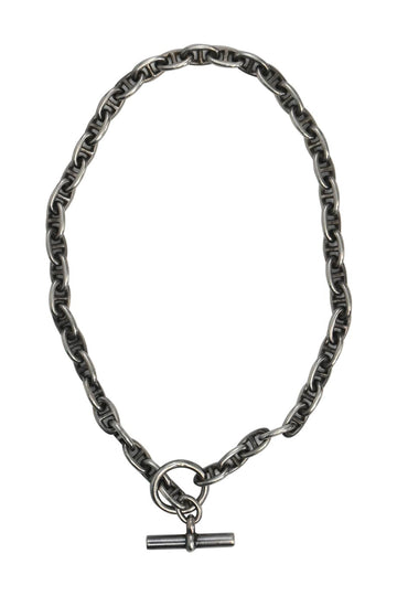 HERMeS Sterling silver Chaine d'ancre T-bar necklace