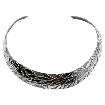 LANVIN Vintage Silver Plated Collar Necklace 1980s