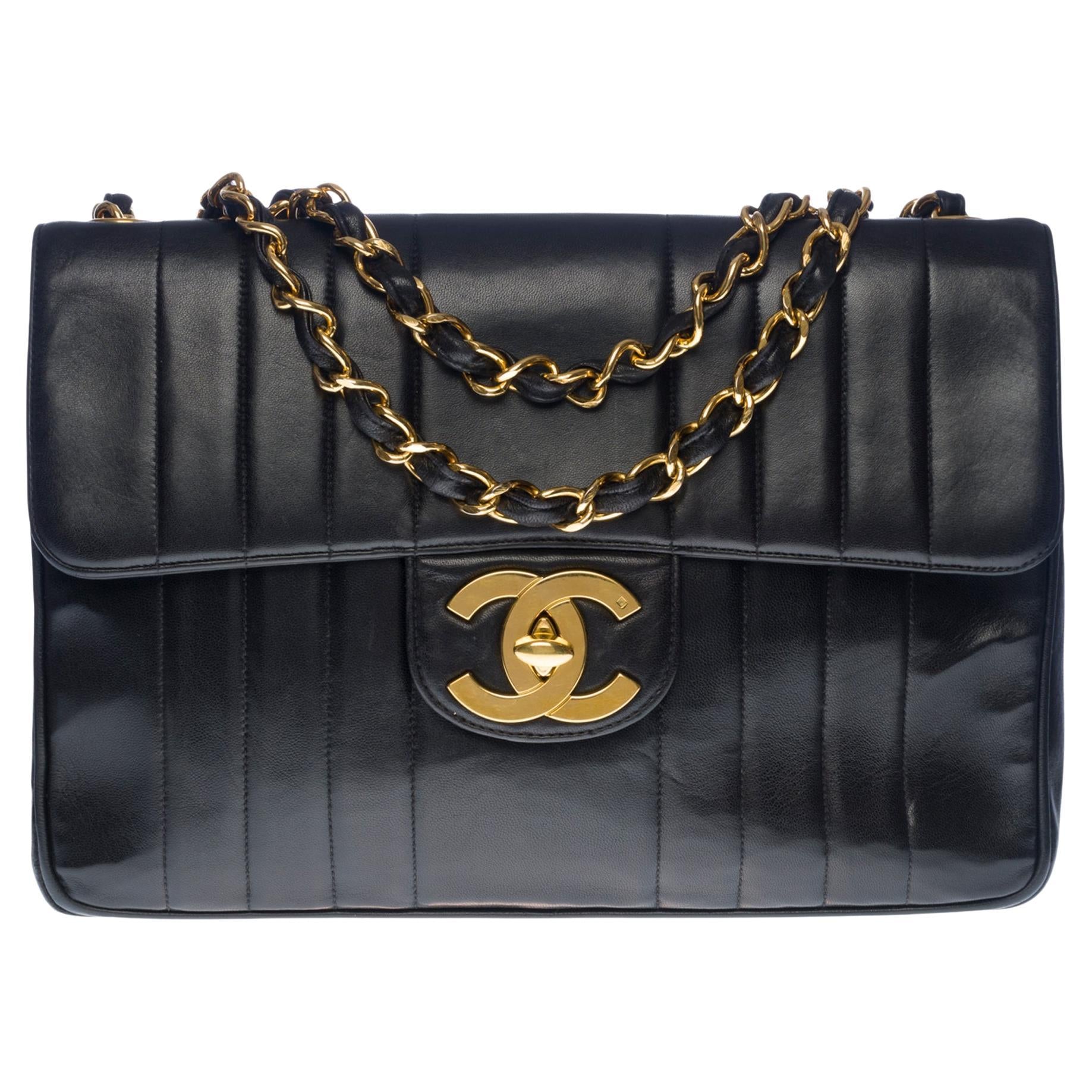 Chanel Black Vintage Lambskin Leather CC Logo Tote Bag – ASC Resale