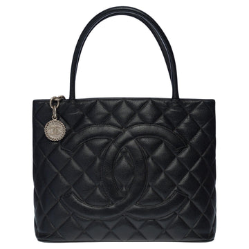 CHANEL Beautiful Cabas Medallion bag in black caviar leather, SHW