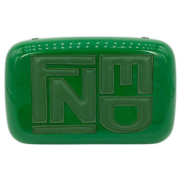 FENDI Green Logo Box Clutch