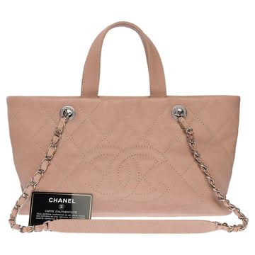 CHANEL Amazing Mini shopping Tote bag in Pink Caviar quilted leather, SHW