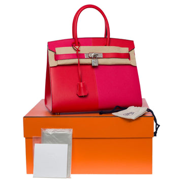 HERMES New Kazak limited edition Birkin 30 handbag in Red/Pink Epsom leather, SHW