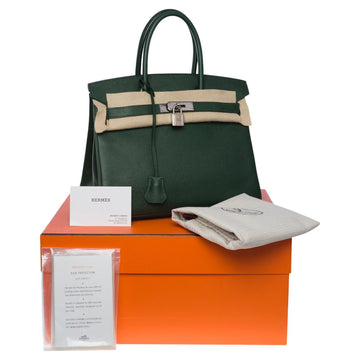 HERMES Amazing & Rare Birkin 30 handbag in Vert Anglais Epsom leather, SHW