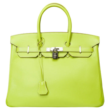 HERMES Candy limited edition Birkin 35 handbag in Kiwi Green epsom leather, SHW