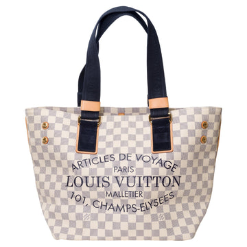 LOUIS VUITTON Amazing Tote bag in azur checkered canvas, GHW