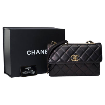 CHANEL Rare Timeless/Classic Coco Trendy CC shoulder bag in black leather, GHW