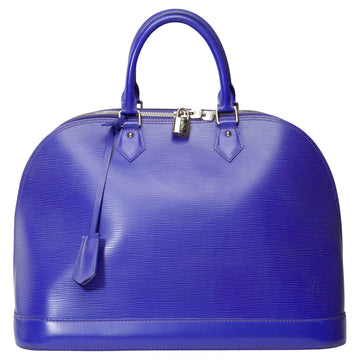 LOUIS VUITTON Beautiful Alma GM handbag in Fig epi leather, SHW