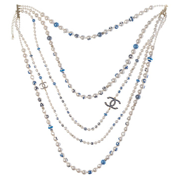 CHANEL Amazing Necklace with pearl and gold metal hardware