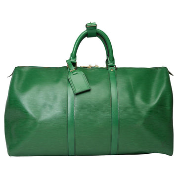 LOUIS VUITTON Keepall 50 Travel bag in Green epi leather, GHW