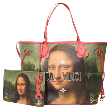 LOUIS VUITTON Masters Koons Da Vinci Collector Neverfull Tote bag in canvas