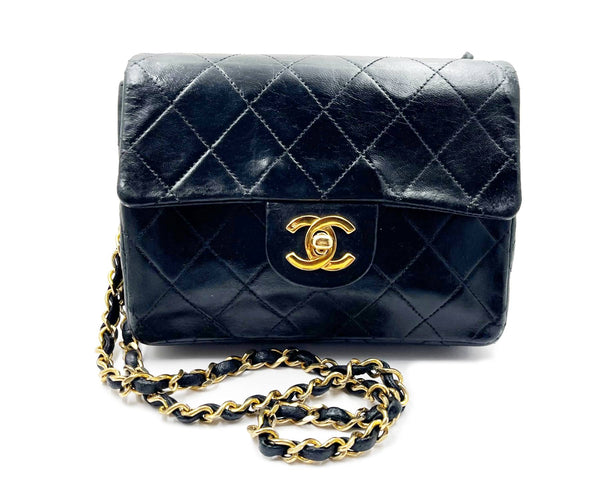 Vintage Chanel Black Lambskin Camera Bag Shoulder Bag With  Etsy