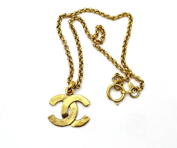 Chanel Vintage Gold Plated CC Coin 3 Charm Magnifying Glasses Long Necklace