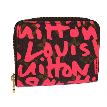 LOUIS VUITTON Monogram Graffiti Zippy Coin Purse Pink LV Auth yk6370