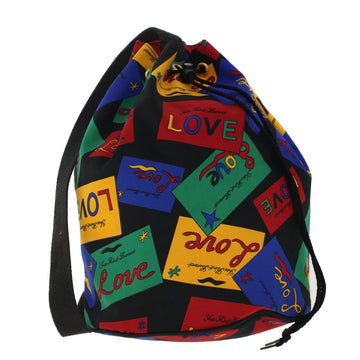 SAINT LAURENT LOVE Shoulder Bag Nylon Multicolor Auth yk7630