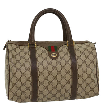 GUCCI GG Canvas Web Sherry Line Boston Bag Beige Red Green 40.02.007 Auth yk8533