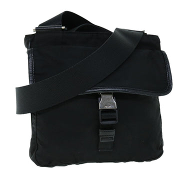 PRADA Shoulder Bag Nylon Black Auth yk8541